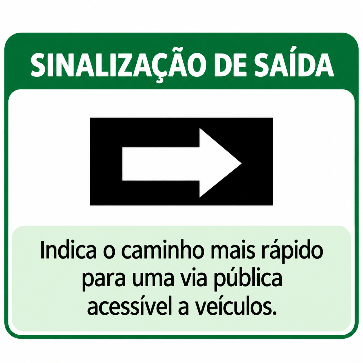 Sinalização de saída da trilha.